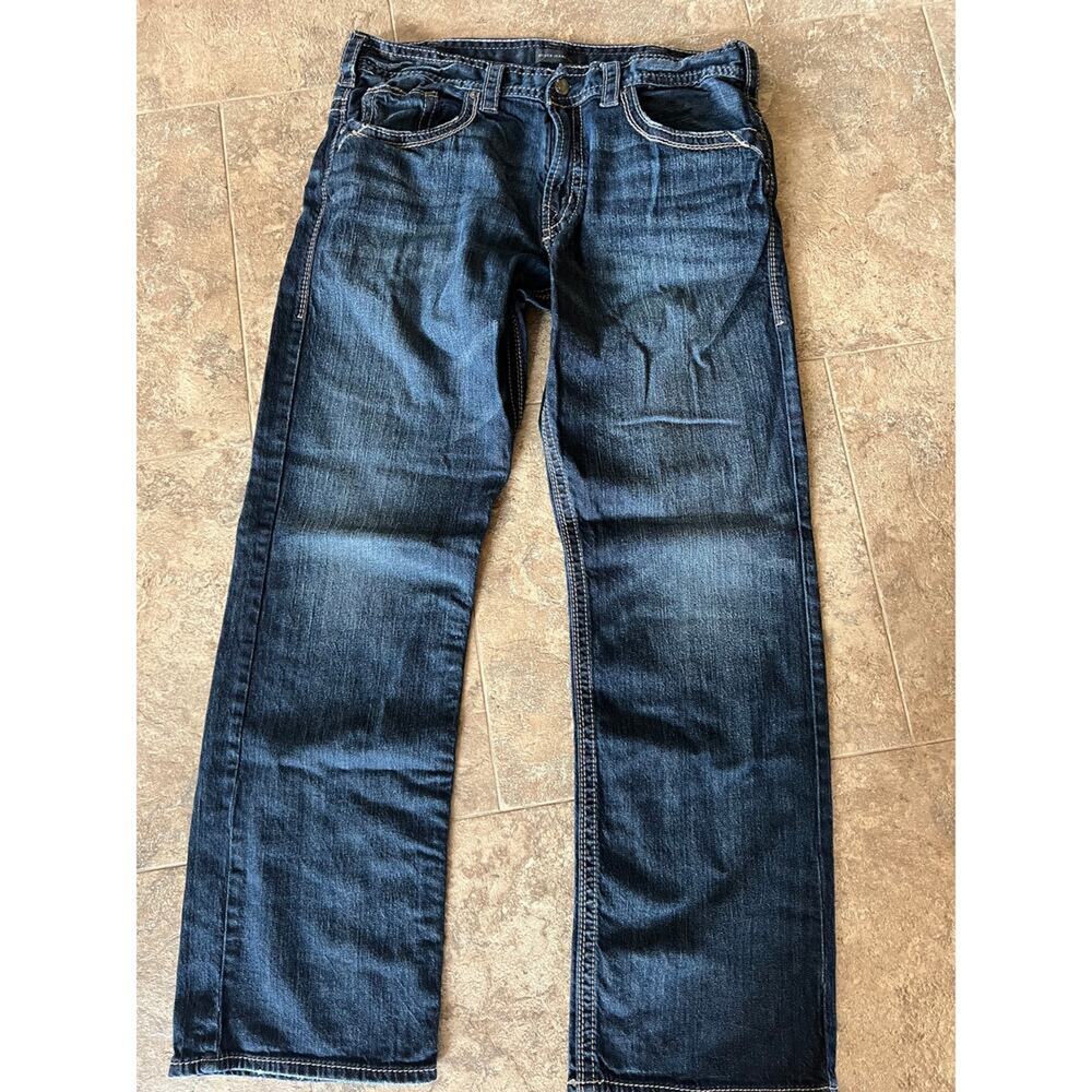 Silver Gordie Comfort Loose Fit Straight Jeans, Men's size 36/34